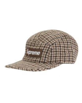 Boné Supreme Houndstooth Wool Camp Tan