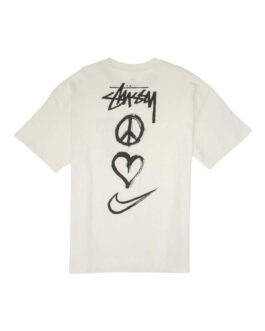 Camiseta Nike x Stussy Peace, Love, Swoosh White