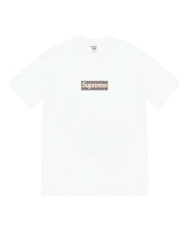 Camiseta Supreme Burberry Box Logo White