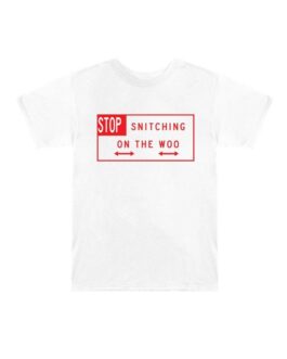 Camiseta Vlone x Pop Smoke Stop Snitching White/Red