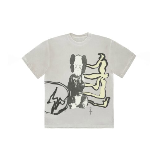 Travis Scott Cactus Jack + Kaws For Fragment Tee Aged Yellow